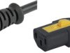 Device connection cable, Europe, plug type E + F, straight on C13 socket, straight, H05VV-F3G1.0 mm², black, 2 m, 6051.2003