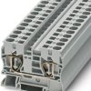 Through terminal block, spring balancer connection, 0.2-16 mm², 2 pole, 57 A, 8 kV, gray, 3036110