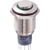 LAS2GQH-11E/G/12V/N/P 16mm IP67 Vandal Resistant Switch SPST, On-On, Green LED