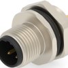 Circular connector, 3 pole, solder cup, screw locking, straight, T4132412031-000