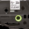 Labelling tape cartridge, 36 mm, tape transparent, font black, 8 m, TZE-161