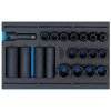 Draper Expert 63487 1/2" Sq. Dr. Imp Socket Set 1/4 Drawer EVA Insert Tray 20Pc