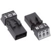 WAGO 890-213 Winsta Mini Plug without Strain Relief Housing 3 Pole Black