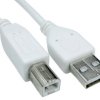 Kabel USB, dł. 0.8m, kolor: Biały