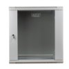 Szafa Wisząca Jednosekcyjna 19 Cali 12U 635/600/450Mm Drzwi Szklane Szara...