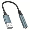 ADAPTER PRZEJŚCIÓWKA WTYK USB-A NA GNIAZDO JACK 3,5 AUDIO 14cm (ZLUSB-USBA2AUDIO)