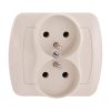 Simon Akord Gniazdo podwójne z/u 16A IP20 beżowe AGZ2/12