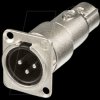 NA3MDF Adapter XLR plug/socket, 3-pin