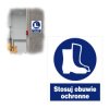 Tabliczka BHP Tablica Nakazu Znak STOSUJ OBUWIE OCHRONNE 225x275mm ZNO-8