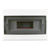 Rozdzielnica podtynkowa S-12 (N+PE) 1x12 moduły IP40 306x206x100mm drzwi transparentne dymne NEKU