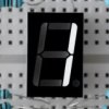 1x LED 7-segment white display, common cathode