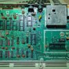Commodore 64 mainboard with sockets. No warranty. Has bad colour ram chip.