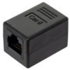 Łącznik Modularny Beczka 2Xrj45 8P8c Kat.6 Nieekranowany Utp Czarny