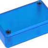 ABS miniature enclosure, (L x W x H) 60 x 35 x 20 mm, blue/transparent, IP54, 1551HTBU