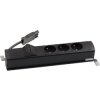 Listwa zasilająca Simon 480 z 3x250V i 2xRJ45, czarna