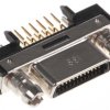 Złącze D-Sub 26-pinowe Żeński Kątowe Przewlekany raster 0.8mm Złoto na niklu