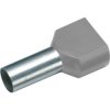Cimco 187703 Twin ferrule Bootlace Ferrules Grey 0.75 mm² 100 pcs