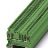 Through terminal block, spring balancer connection, 0.08-1.5 mm², 2 pole, 17.5 A, 6 kV, green, 3037041