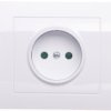 Kier Gniazdo Pojedyncze B/U Z Przesłonami Białe Gp-1Wp/00