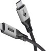 Kabel USB-C™, USB4™ wersja 2.0, 1 m, czarnysrebrny 74775