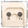 Simon Basic Gniazdo Antenowe R/Tv Zakończeniowe Beżowe Bmzak10/1.01/12