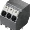 PCB terminal, 3 pole, pitch 3.81 mm, AWG 28-14, 10 A, spring-clamp connection, black, 1885890000