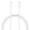 Kabel przewód USB-C / Typ-C - Lightning / iPhone 100cm Baseus CATLYS-A02 z obsługą szybkiego ładowania 20W PD