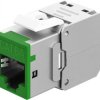 Keystone-modul RJ45 CAT 6A, STP, Slim, Zielony szerokość...