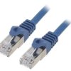 Patch cord S/FTP, Cat 6a, RJ45 wtyk z obu stron, linka, Cu, 1,5m PP6A-LSZHCU-B-1.5M