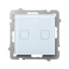 SONATA TOUCH Wyłącznik podwójny świecznikowy dotykowy podświetlany szkło białe ŁPD-2RS/m/31 OSPEL