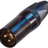 XLR plug, 3 pole, gold-plated, 2.5 mm², AWG 14, metal, NC3MXX-B