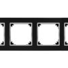 Vestra Ramka Czterokrotna Czarny/Chrom 3874-46