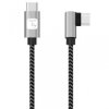 Kabel USB 2.0 USB-C na USB-C kątowy m/m 3A w oplocie ICOC MU2CC9-010-AL /1 m/