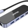 Unitek D1084A Hub USB-C 3.1 RJ-45 3xUSB-A HDMI 4K PD100W