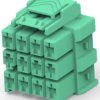 Plug housing, 12 pole, pitch 6 mm, straight, green, 7-2232357-4