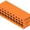 PCB terminal, 9 pole, pitch 5.08 mm, AWG 24-12, 20 A, spring-clamp connection, orange, 1331030000