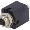 Złącze Jack 6,3mm, żeńskie, gniazdo, proste, stereo ACJS-MN-3