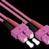 SO-LW12-005 Fiber optic patch cable, OM4, SC - SC, 0.5 m, violet