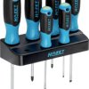 Zestaw wkrętaków Hazet HAZET - Schraubendreher-Satz 811SH-1/7 mit Halter blau/schwarz Rutschfester 811SH-1/7