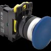 Przycisk sterowniczy grzybkowy 22mm IP65 niebieski NO zestaw