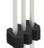 Pin header, 3 pole, pitch 1.27 mm, straight, black, 10060683