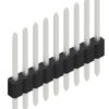 Pin header, 9 pole, pitch 1.27 mm, straight, black, 10060094