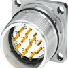 Flange plug, M23, 16 pole, solder connection, standard/SPEEDCON locking system, straight, 1243897