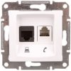 Sedna Gniazdo białe RJ11/RJ45 6 SDN5200121