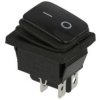Przełącznik; klawiszowy (kołyskowy); A-SR-KCD4-B; ON-OFF; 2 tory; czarny; bez podświetlenia; bistabilny; konektory 6,3x0,8mm; 22