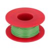 Przewód; montażowy; Kynar 50m; 1 żyła; drut; Cu; srebrzony; 0,25mm; zielony; PVDF; kynar; max +135°C; 300V; szpula 50m; Weiyang;