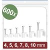 Quadrios 24CA426 Cable clips Bundle Ø range 2 to 10 mm White 600 pcs