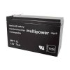 Multipower 142239 Mp7-12 Agm Battery Vrla 12V 7Ah Maintenance-Free 4.8mm Termi