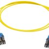 Kabel światłowodowy długość: 25m Z zakończeniem złącze B<B>:</B> LC złącze A: LC średnica: 2.1mm Jednomodowy Żółty