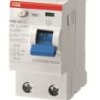 RCCB, Typ AC, 2-biegunowy, 40A, 100mA, ABB, F200 230V ac